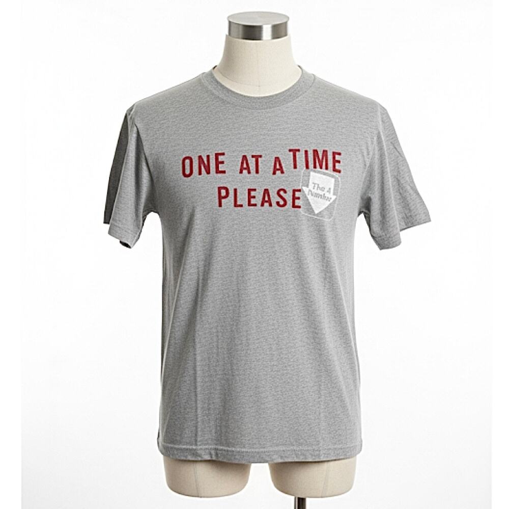 Aéropostale Vintage Large "ONE AT A TIME PLEASE" Dating T-Shirt Gray Y2K